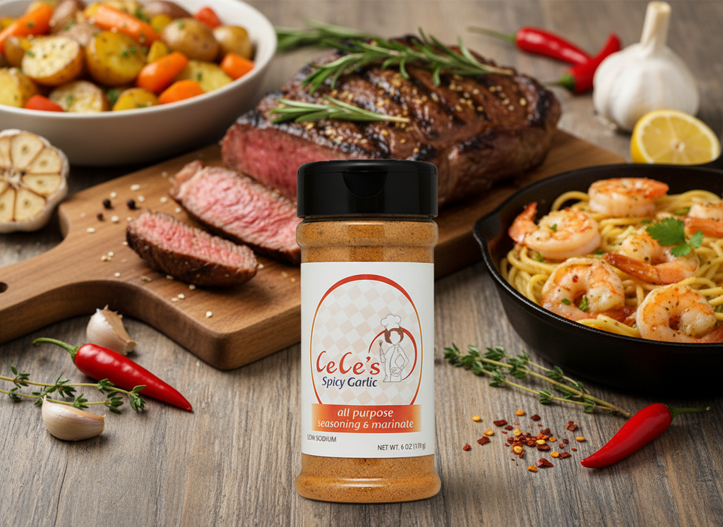 Spicy Garlic Seasoning | Low Sodium All-Purpose Blend